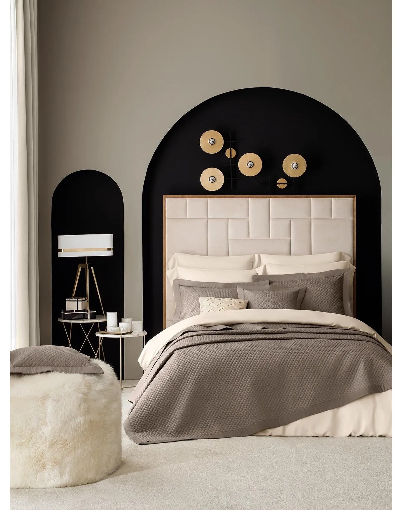 Dorian-Royal Quilted Cotton Comforter | Brown TOGAS