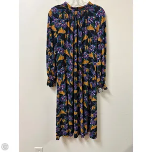 Dress Casual Midi By Adrianna Papell In Purple & Yellow, Size: 2x