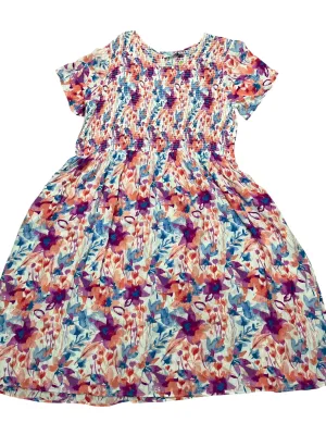 Dress Casual Midi By Clothes Mentor In Pink & Purple, Size:2X
