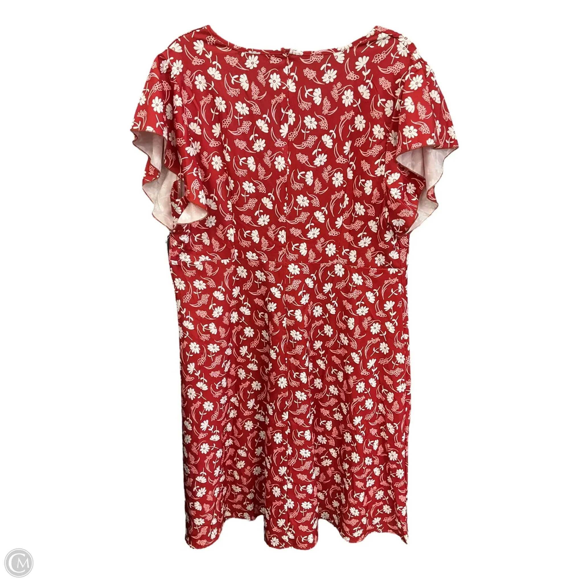Dress Casual Midi By Cme In Red, Size: 2x
