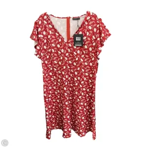 Dress Casual Midi By Cme In Red, Size: 2x