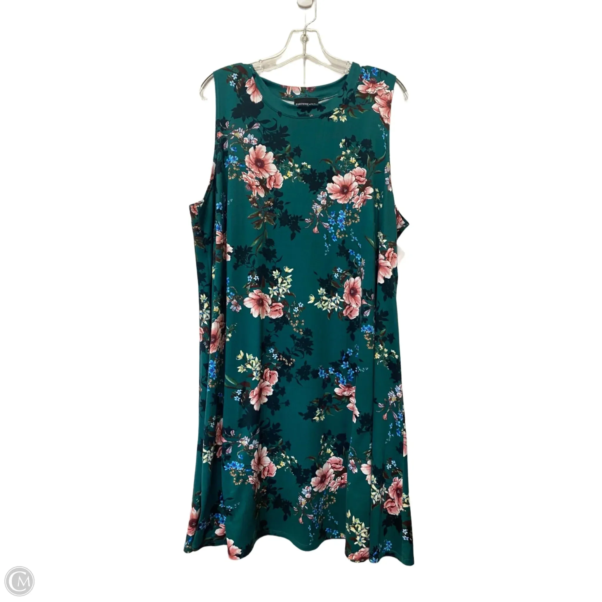 Dress Casual Midi By Fortune & Ivy In Floral Print, Size: 3x