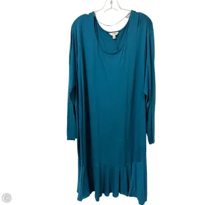 Dress Casual Midi By Terra & Sky In Teal, Size: 4x