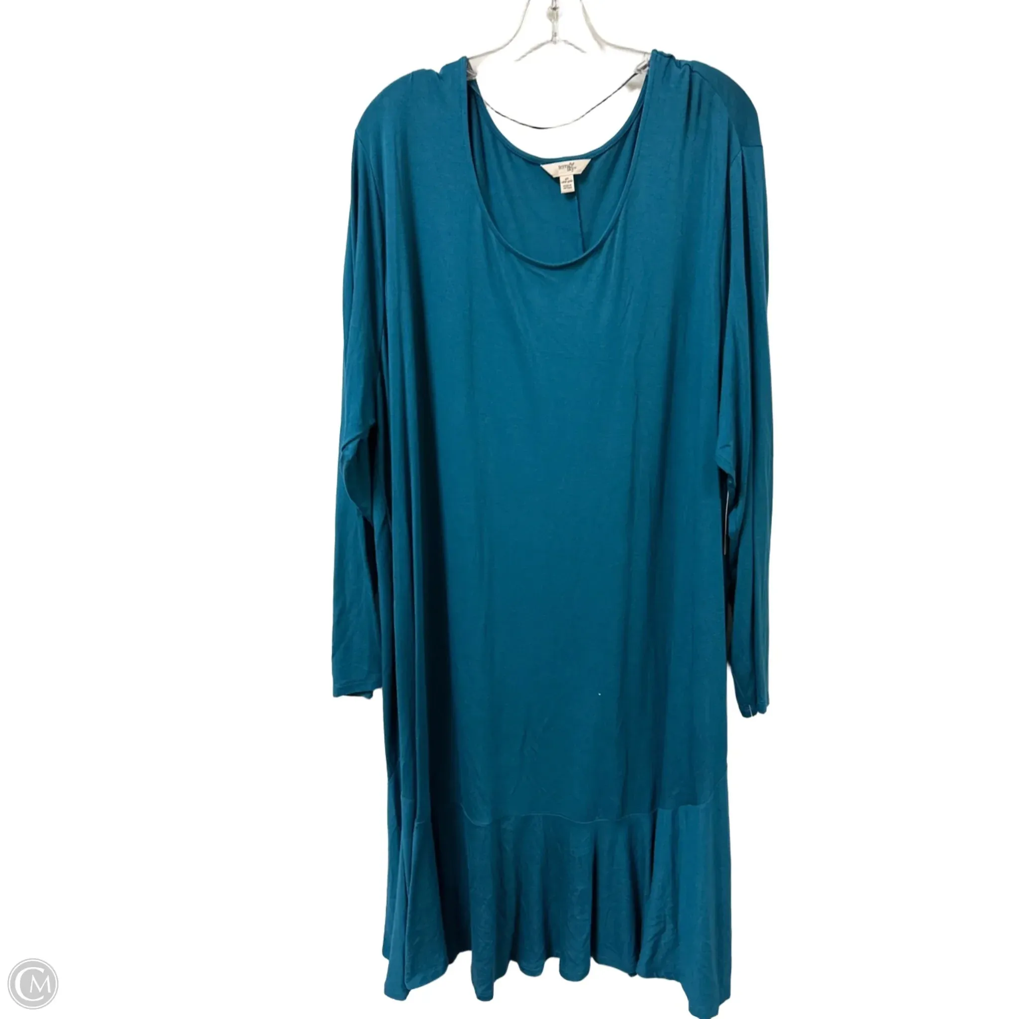 Dress Casual Midi By Terra & Sky In Teal, Size: 4x