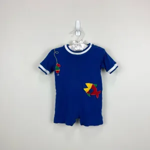 Editors Choice Florence Eiseman Applique Fishing Shortall Romper 12 Months  Dont Miss Out!