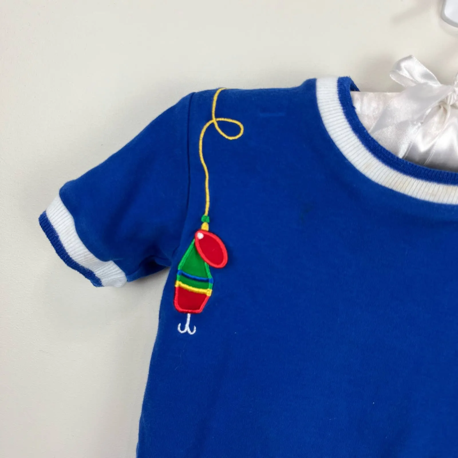 Editors Choice Florence Eiseman Applique Fishing Shortall Romper 12 Months  Dont Miss Out!