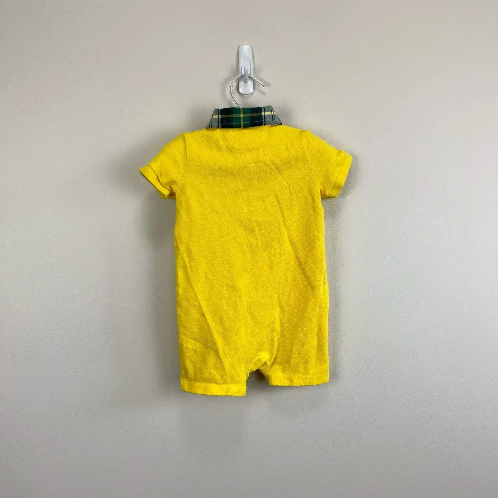 Editors Pick Ralph Lauren Yellow Polo Shortall Romper 9 Months  Today Only!