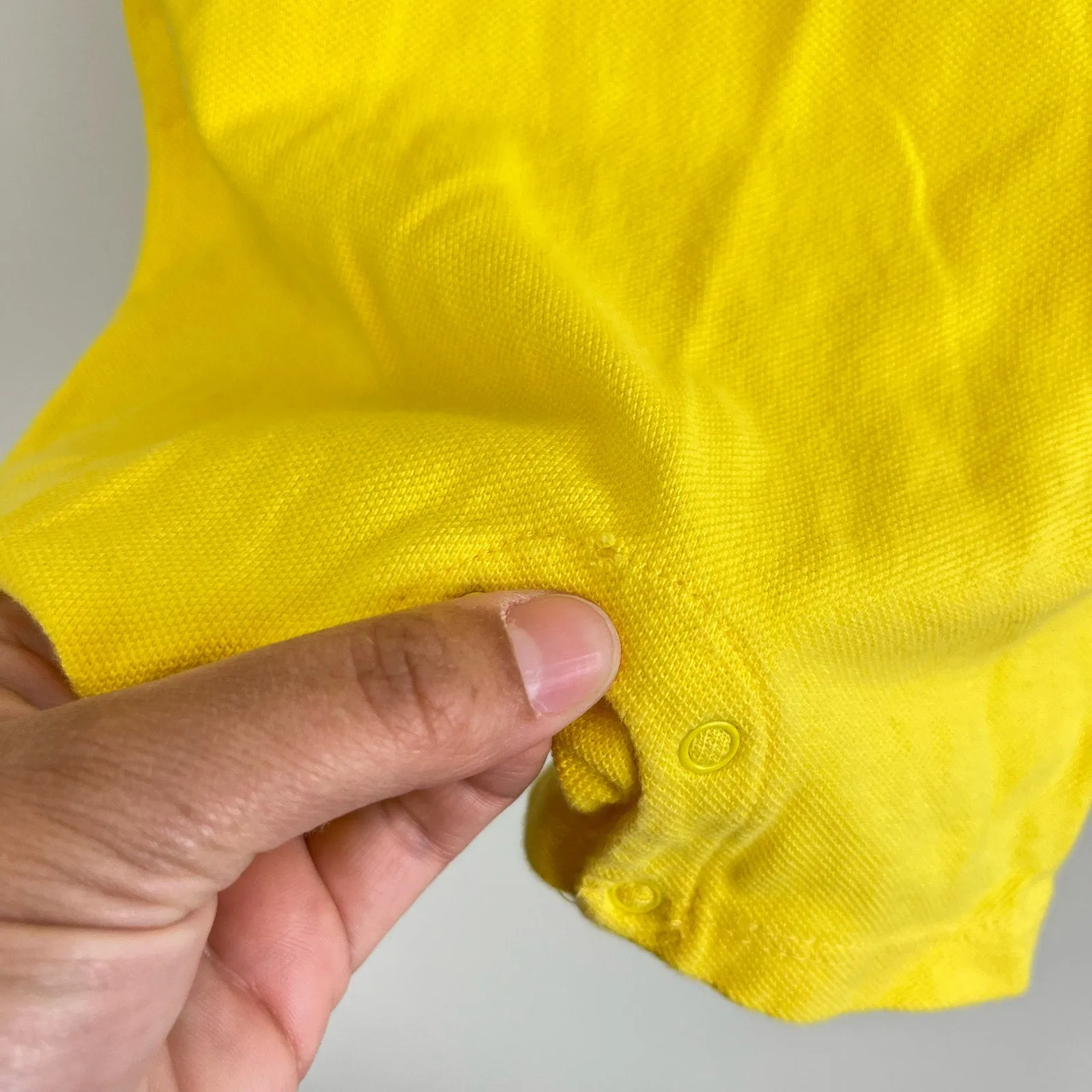 Editors Pick Ralph Lauren Yellow Polo Shortall Romper 9 Months  Today Only!