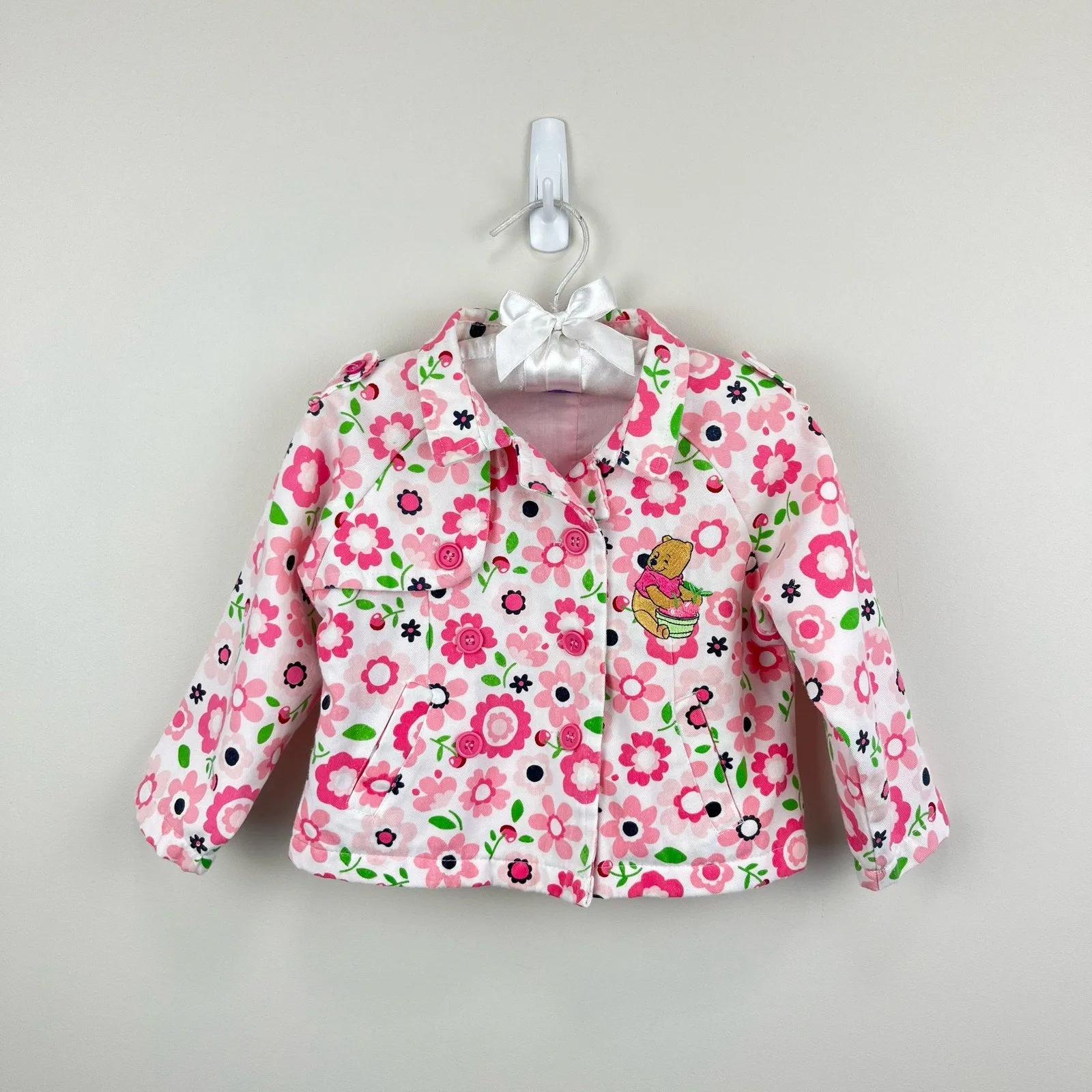 Editors Pick Vintage Disney Winnie the Pooh Floral Jacket 24 Months  Ends Soon!