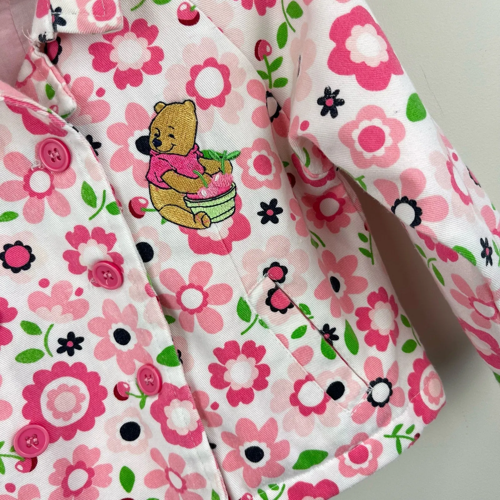 Editors Pick Vintage Disney Winnie the Pooh Floral Jacket 24 Months  Ends Soon!