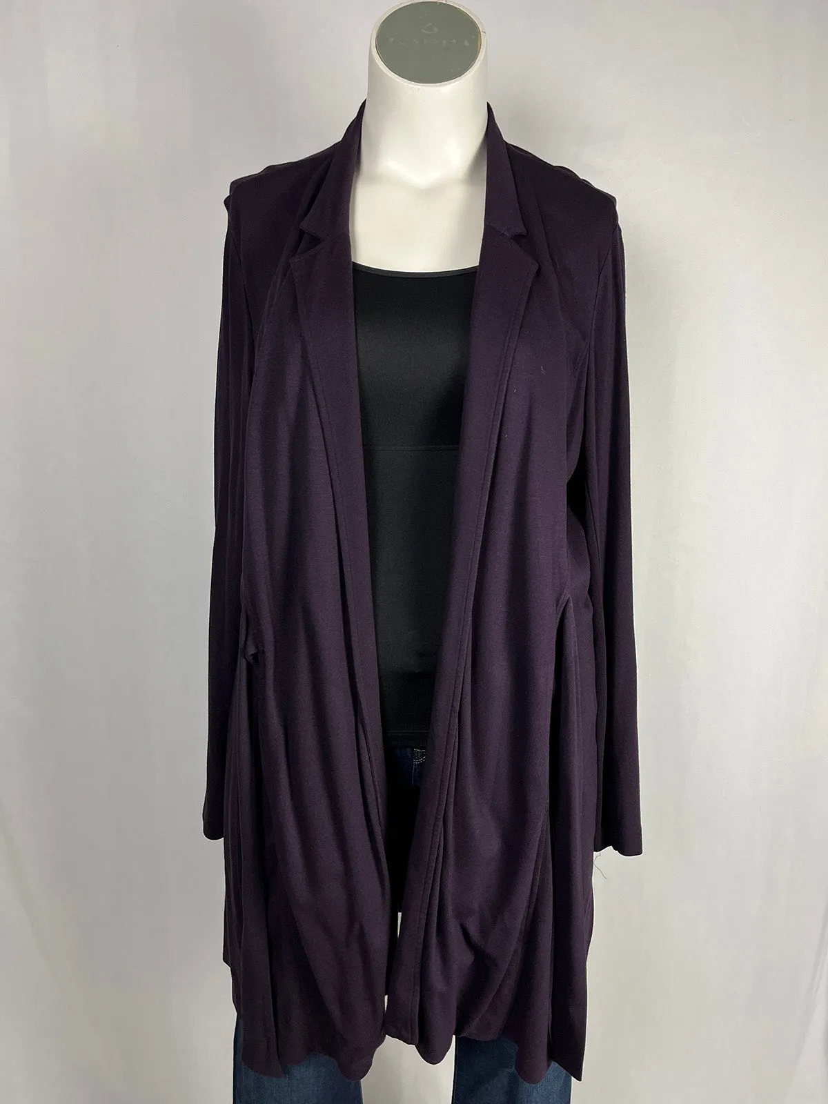 Eileen Fisher Size L (16) Plum Jacket