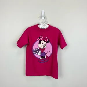 Exclusive Vintage Disney Designs Pink Minnie Mouse Tee Shirt Small 6-8 USA  Stylish & Comfortable