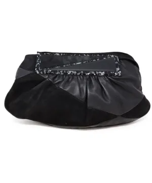 Fendi Black Suede & Lucite Trim Bag