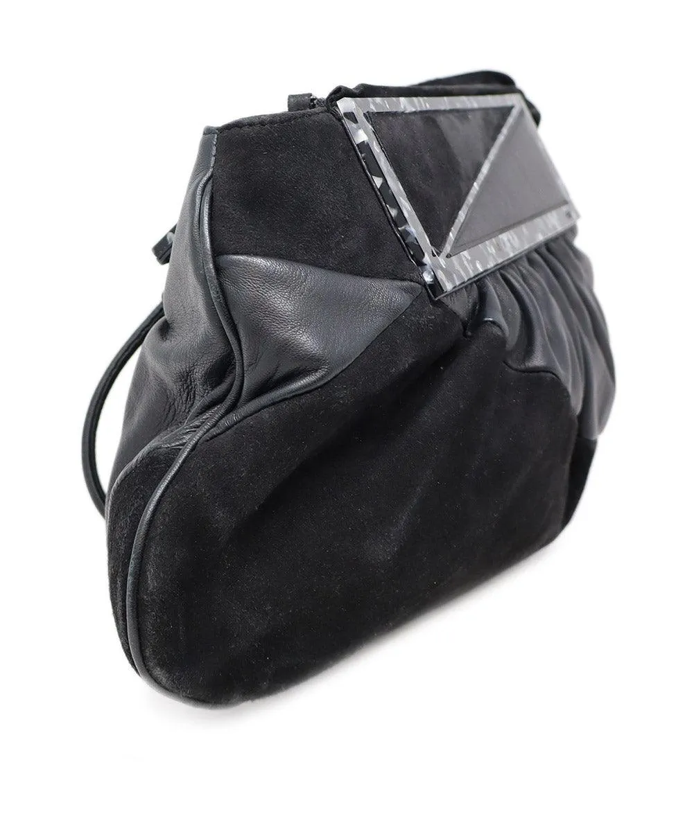 Fendi Black Suede & Lucite Trim Bag