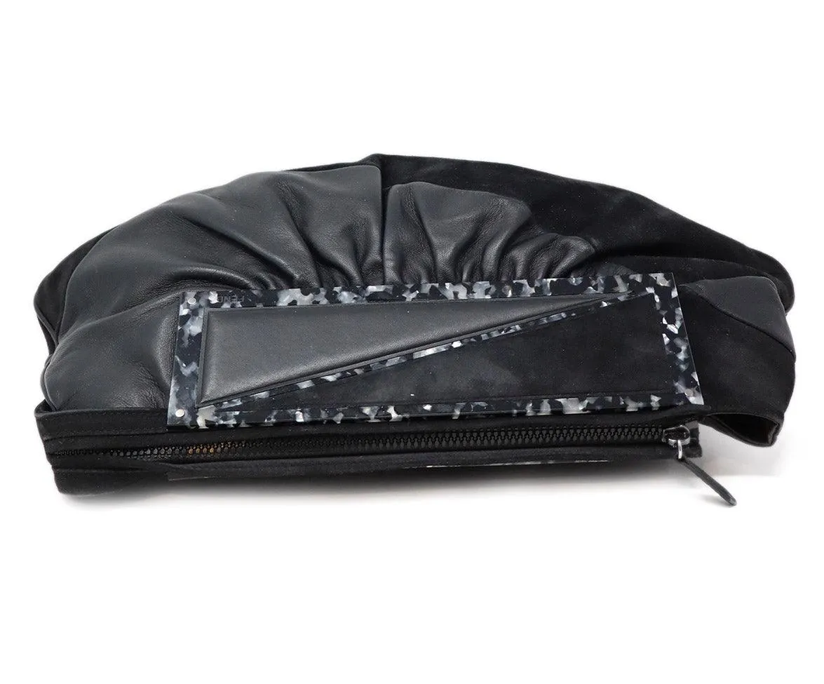 Fendi Black Suede & Lucite Trim Bag