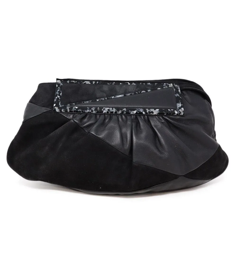 Fendi Black Suede & Lucite Trim Bag