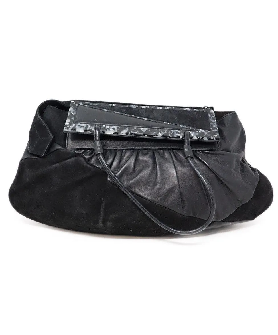 Fendi Black Suede & Lucite Trim Bag