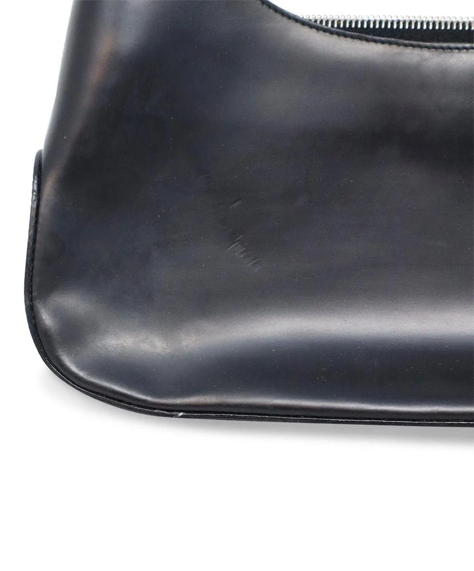 Ferragamo Black Leather Hobo Bag