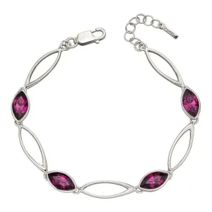 Fiorelli Silver Amethyst Crystal Bracelet B5210M