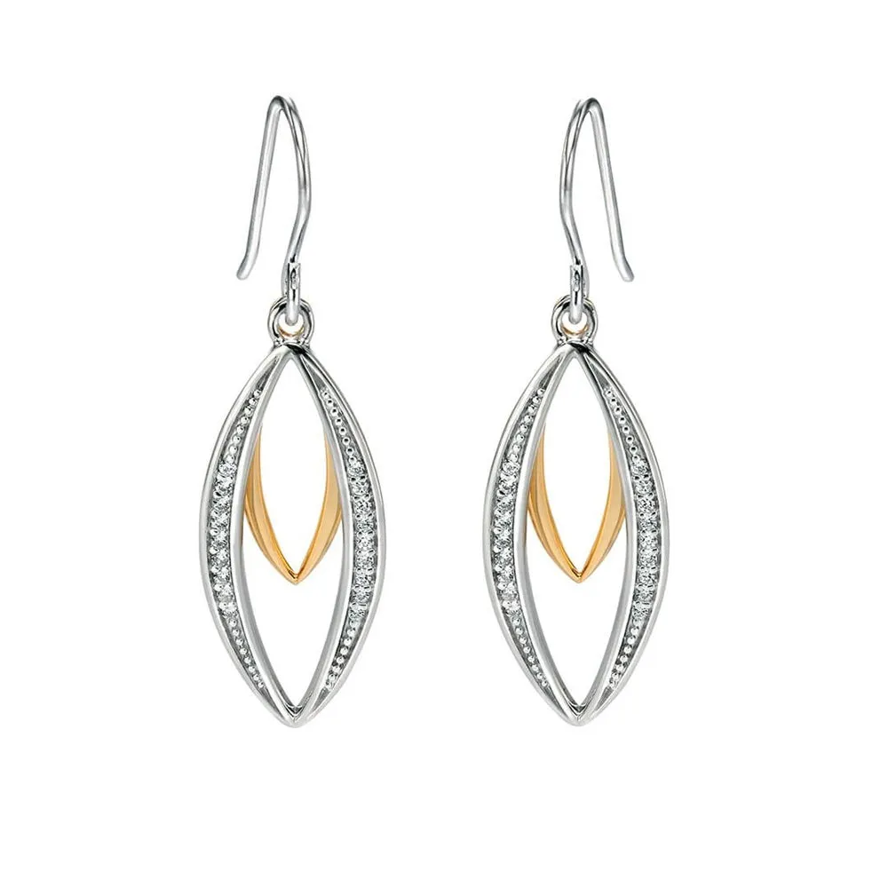 Fiorelli Silver Marquise Drop Earrings E4678C
