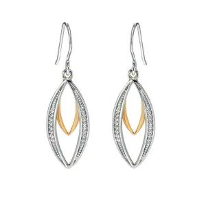 Fiorelli Silver Marquise Drop Earrings E4678C