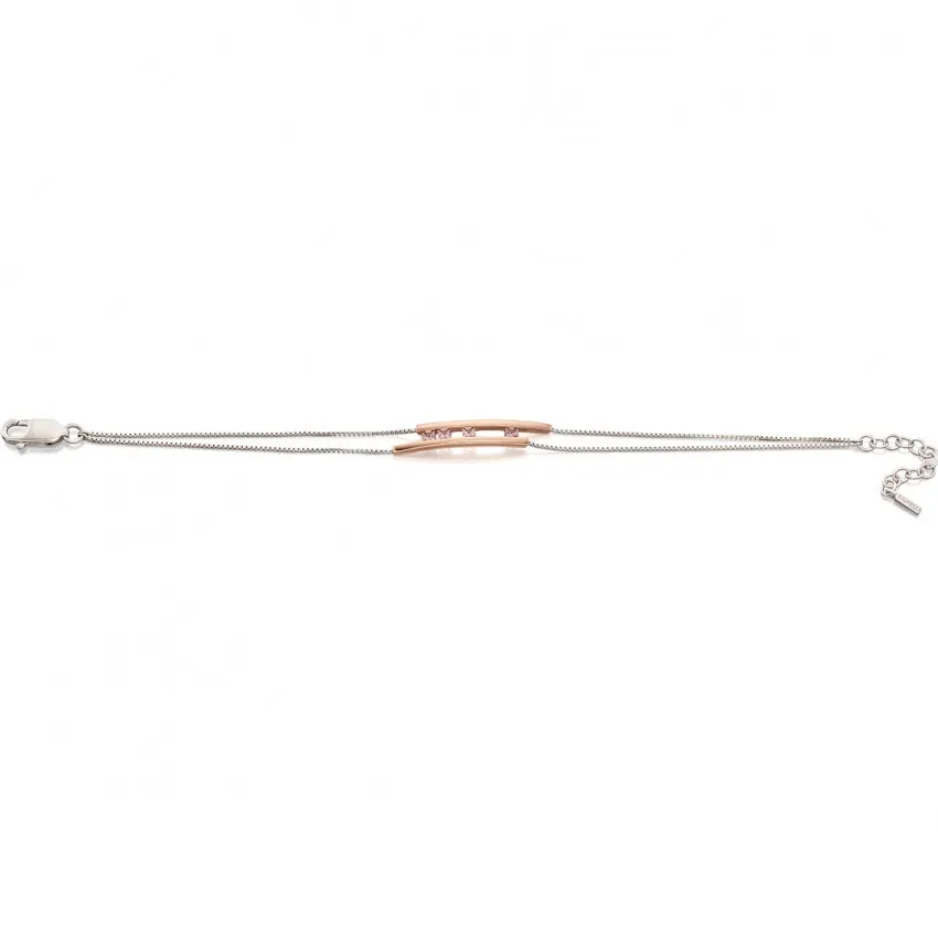 Fiorelli Silver Rose Pink Crystal Bracelet B4963P