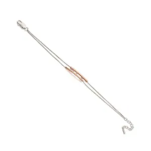 Fiorelli Silver Rose Pink Crystal Bracelet B4963P