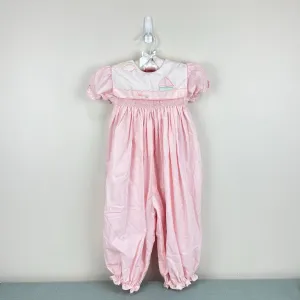 Flash Sale Carriage Boutiques Smocked Pink Sailboat Jumpsuit 24 Months  Last Few Pieces!