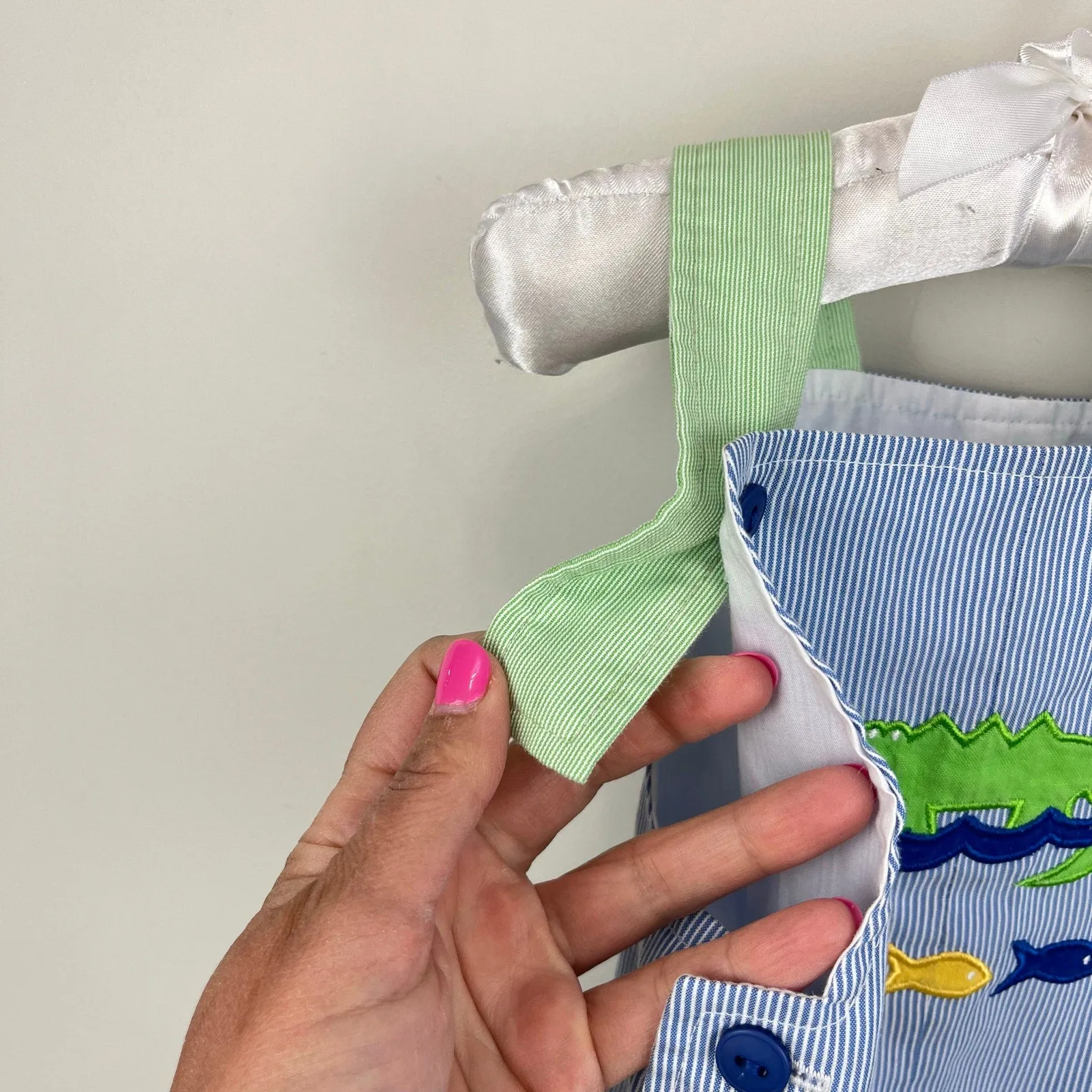 Flash Sale! Florence Eiseman Applique Gator and Fish Shortall 24 Months  Last Few Pieces!