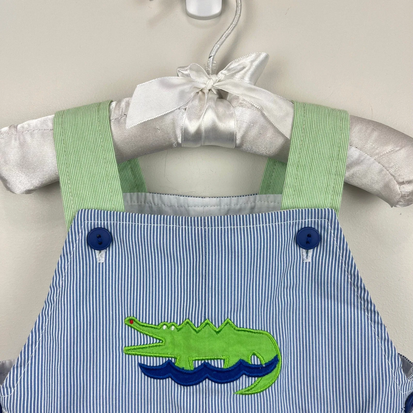 Flash Sale! Florence Eiseman Applique Gator and Fish Shortall 24 Months  Last Few Pieces!