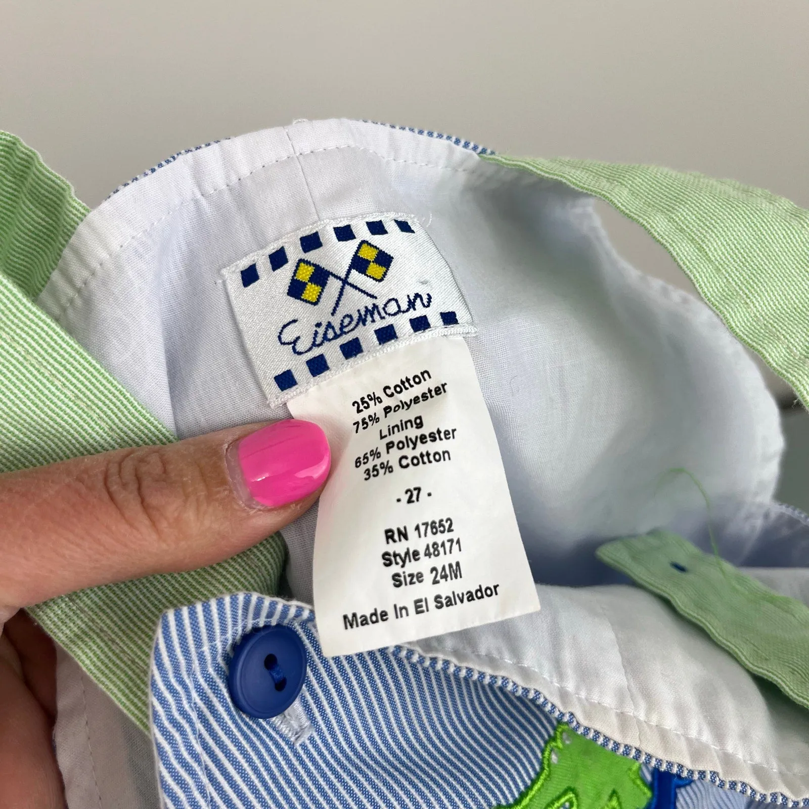 Flash Sale! Florence Eiseman Applique Gator and Fish Shortall 24 Months  Last Few Pieces!