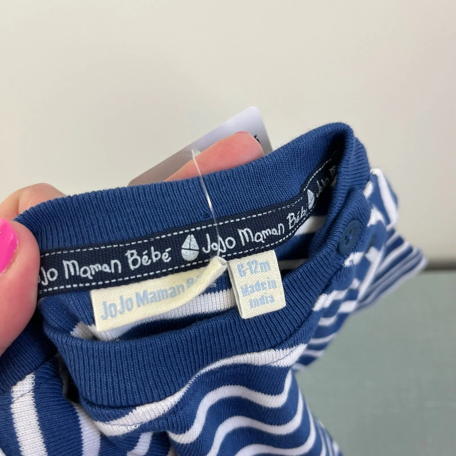 Flash Sale! JoJo Maman Bebe Stripe T-Shirt 6-12 Months NWT  Limited Stock!