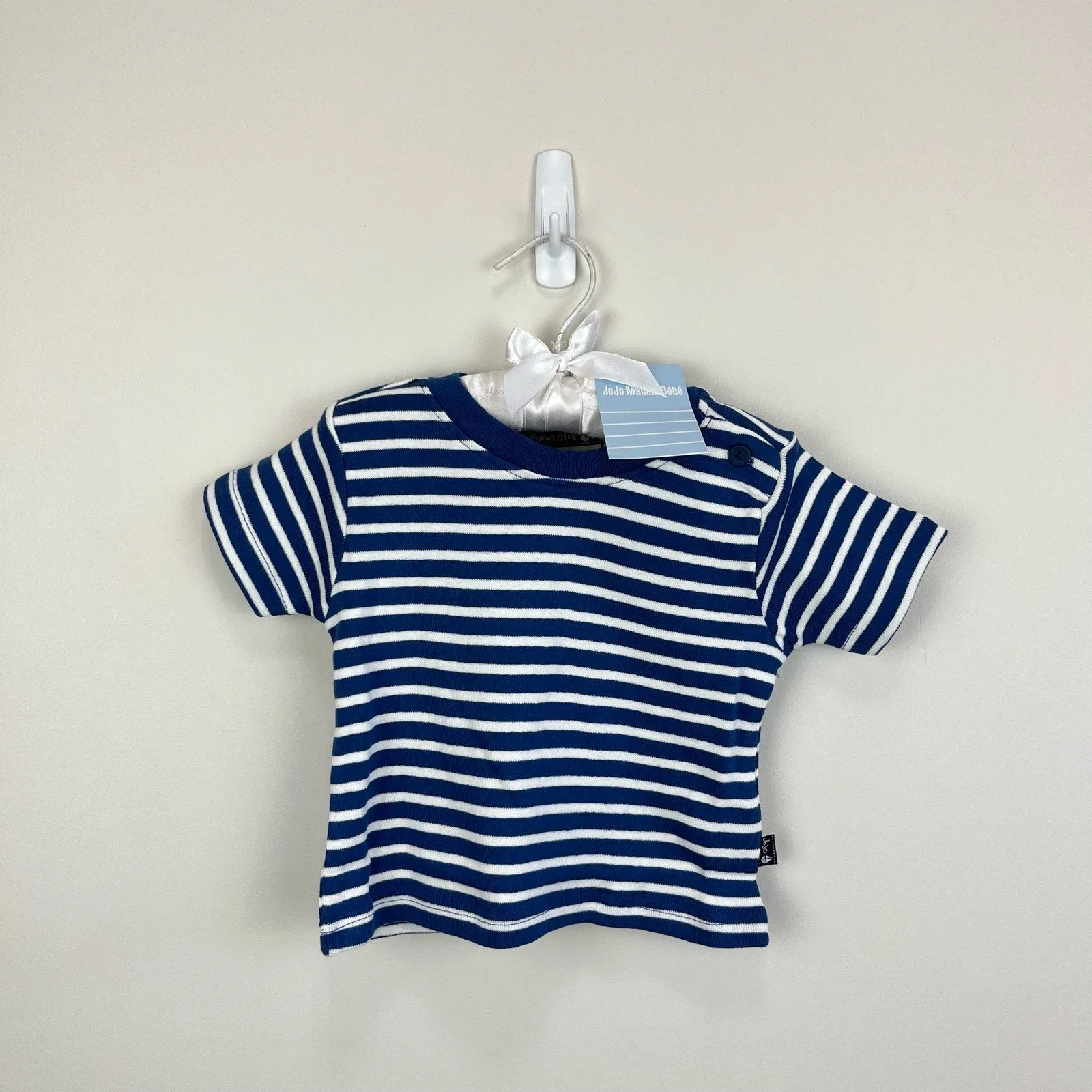 Flash Sale! JoJo Maman Bebe Stripe T-Shirt 6-12 Months NWT  Limited Stock!