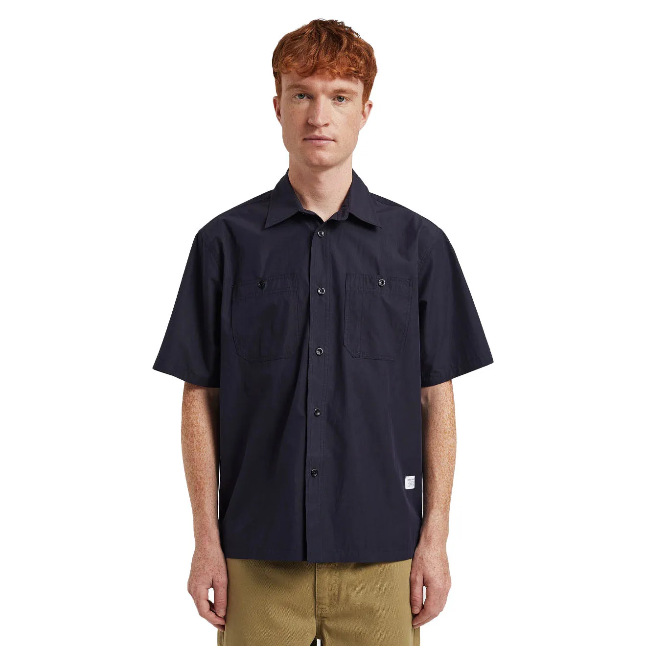Flash Sale! Norse Projects Ivan Tech Poplin SS Shirt Dark Navy  Almost Gone!
