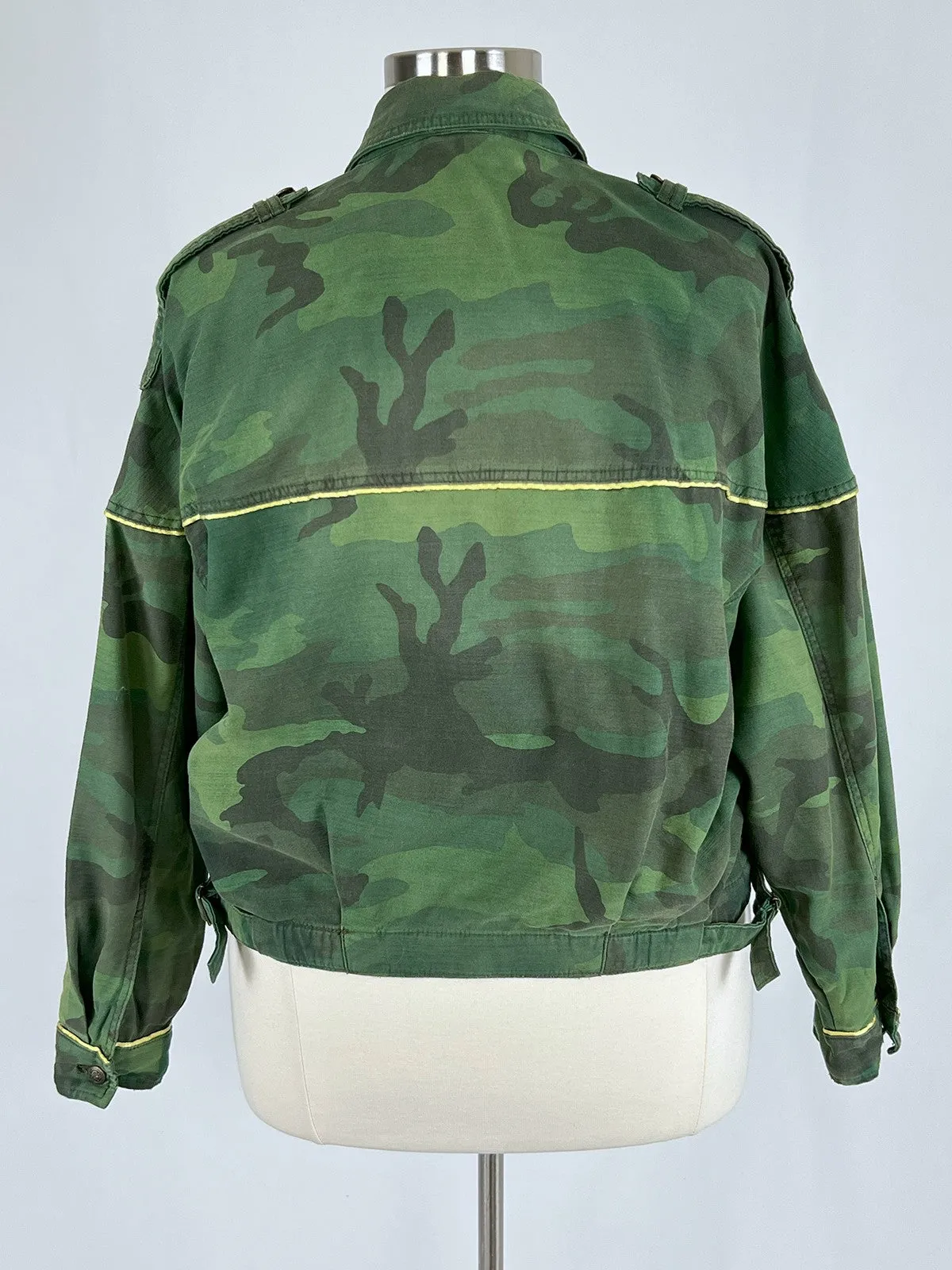 Free People Size 14 Green Camoflage Jacket