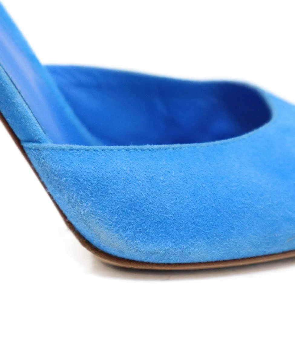 Gianvito Rossi Blue Suede Sandals sz 7.5