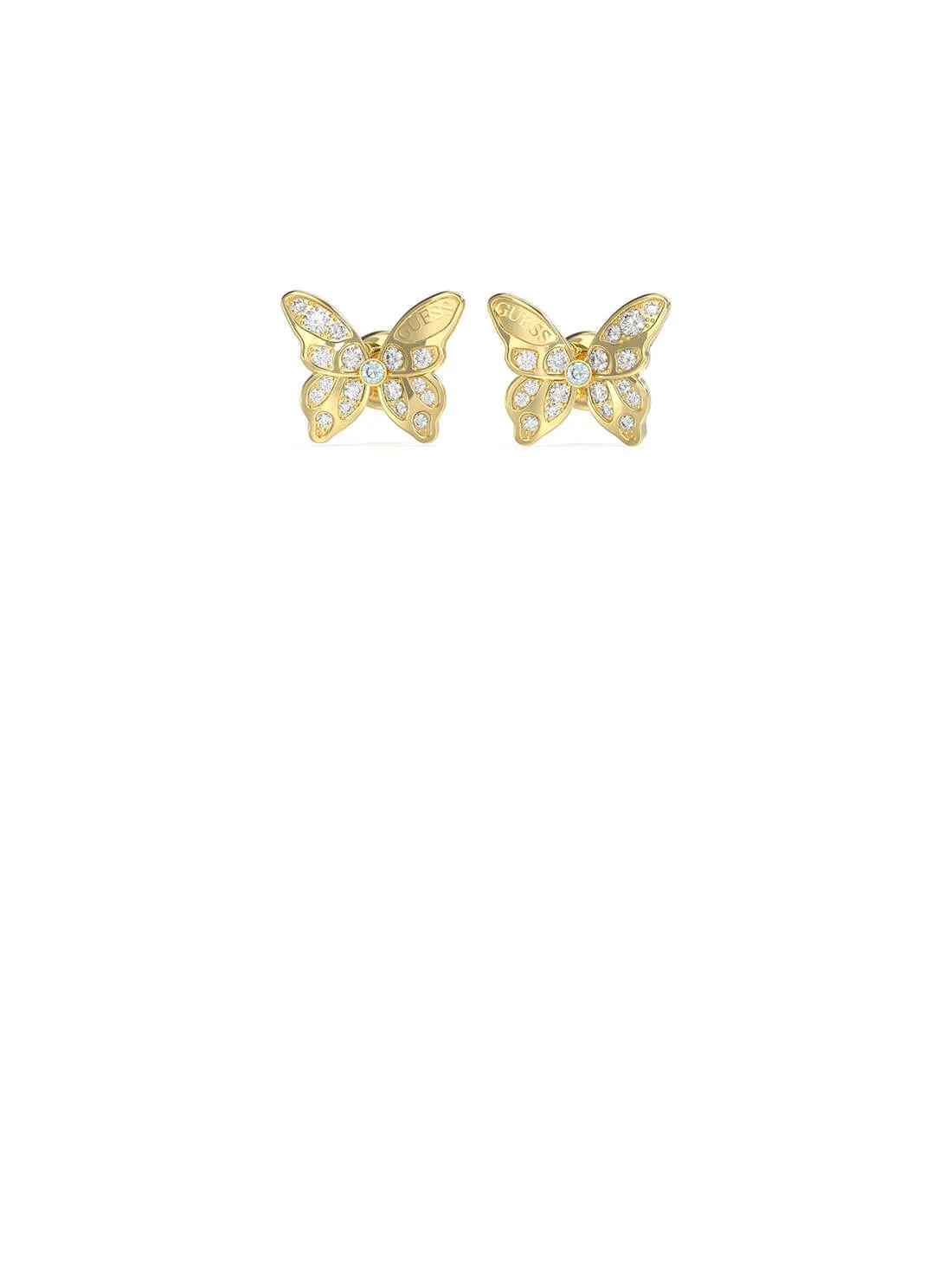 Gold Chrysalis Butterfly Stud Earrings Guess