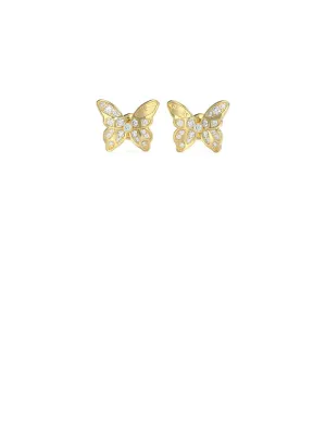 Gold Chrysalis Butterfly Stud Earrings Guess