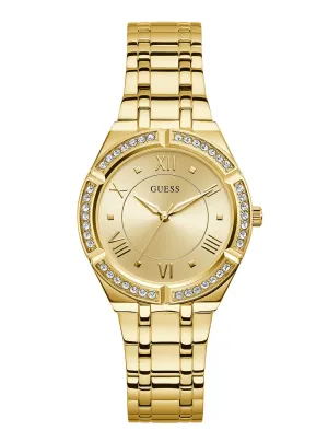 Gold Cosmo Crystal Watch Guess