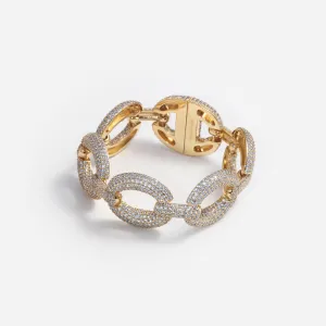Gold Crystal Link Bracelet Self Portrait