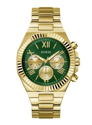 Gold Equity Green Link Watch Guess
