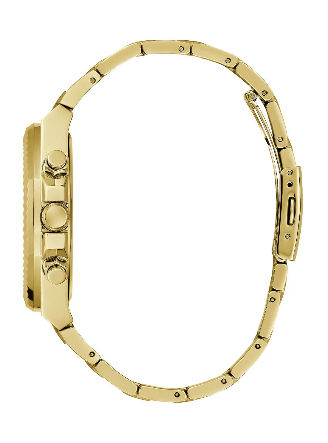 Gold Equity Green Link Watch Guess