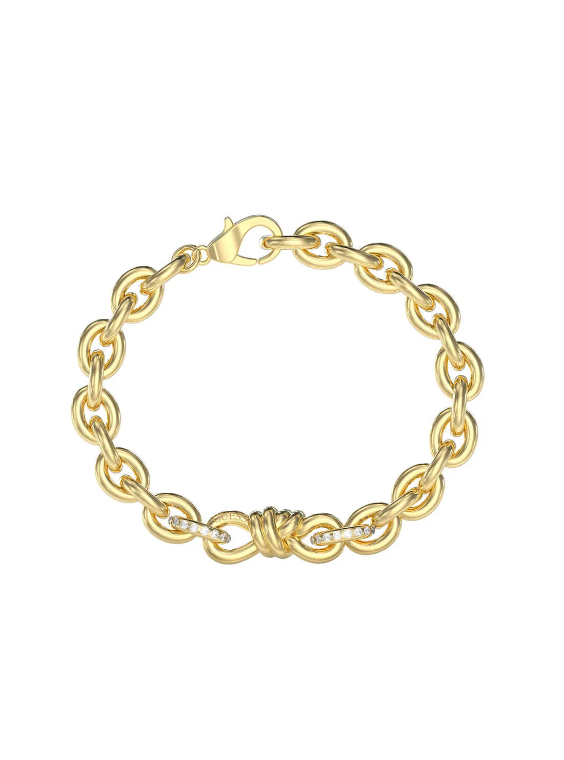 Gold Modern Love Knot Bracelet Guess