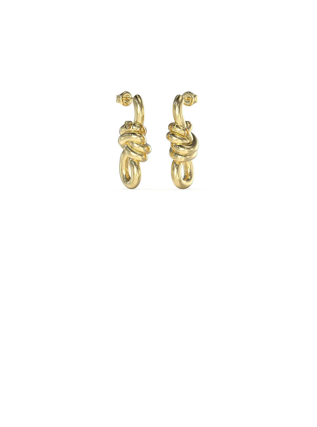 Gold Modern Love Knot Drop Earrings Guess