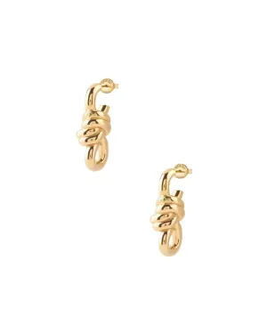 Gold Modern Love Knot Drop Earrings Guess