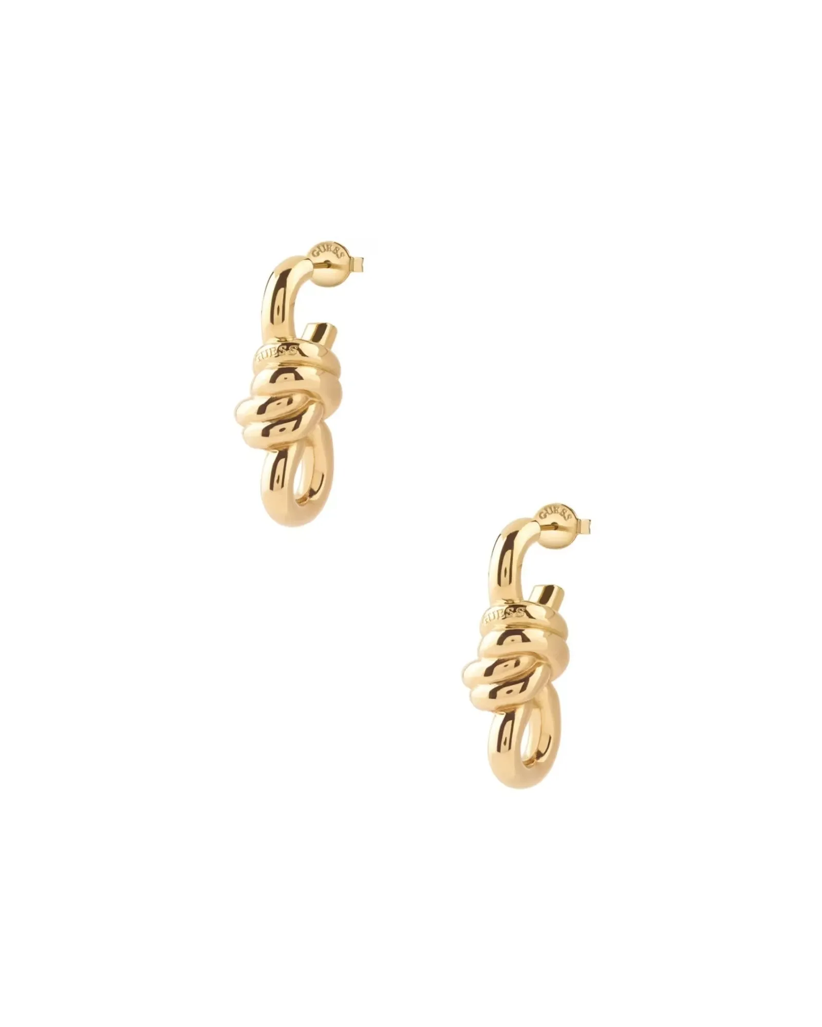 Gold Modern Love Knot Drop Earrings Guess