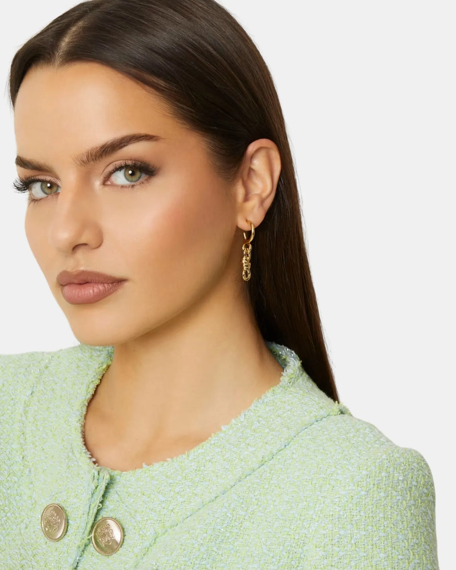 Gold Modern Love Knot Drop Earrings Guess