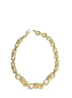 Gold Modern Love Knot Necklace Guess