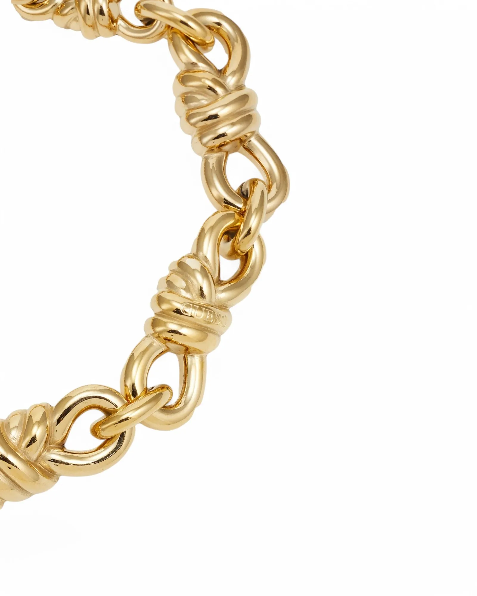 Gold Modern Love Knot Necklace Guess