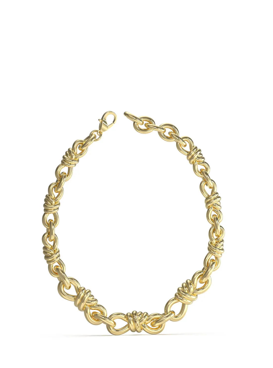 Gold Modern Love Knot Necklace Guess